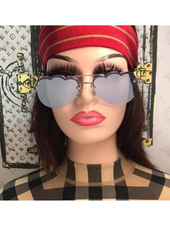 New Authentic Miu Miu Blue Cloud Sunglasses MU56U main image 11